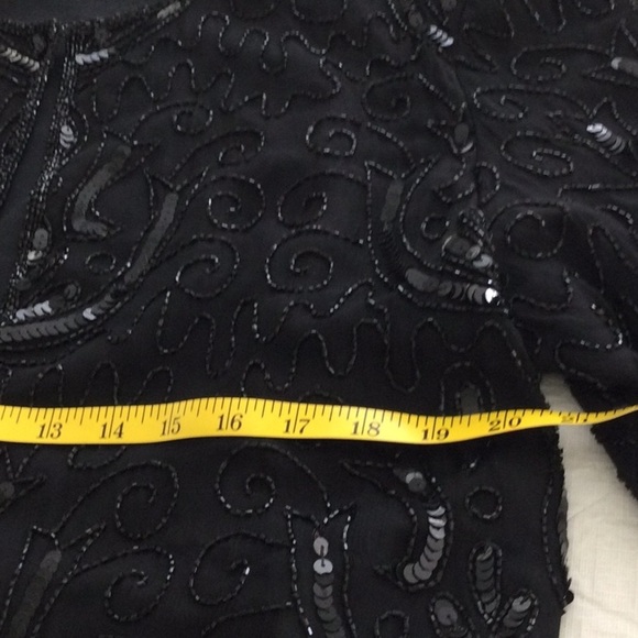 Woman’s Vintage J.M.C. Sequin Jacket size L open front hook and eye by neck #568 - Picture 5 of 8